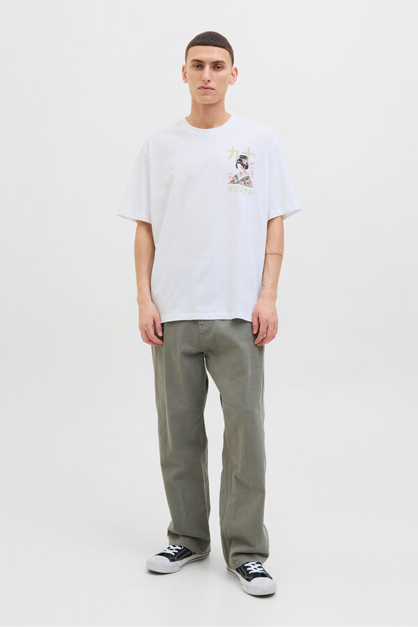 Jack & Jones Camiseta back print blanco