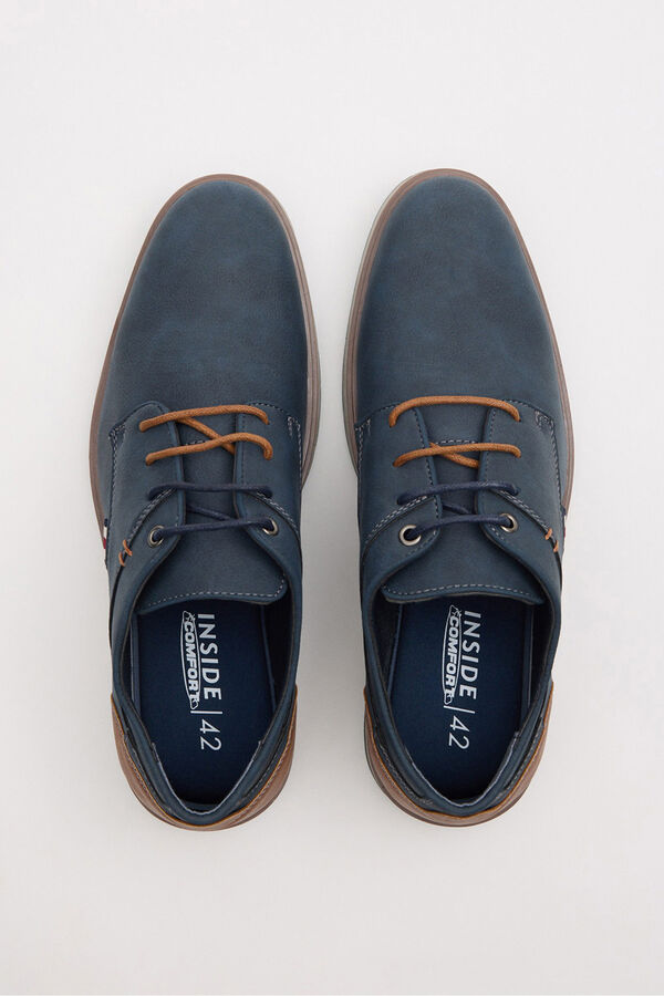 Inside Zapato cl&aacute;sico casual cordones azul