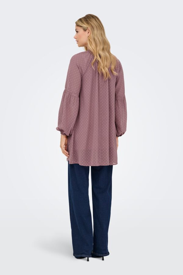 JDY Vestido curto bordado cinzento