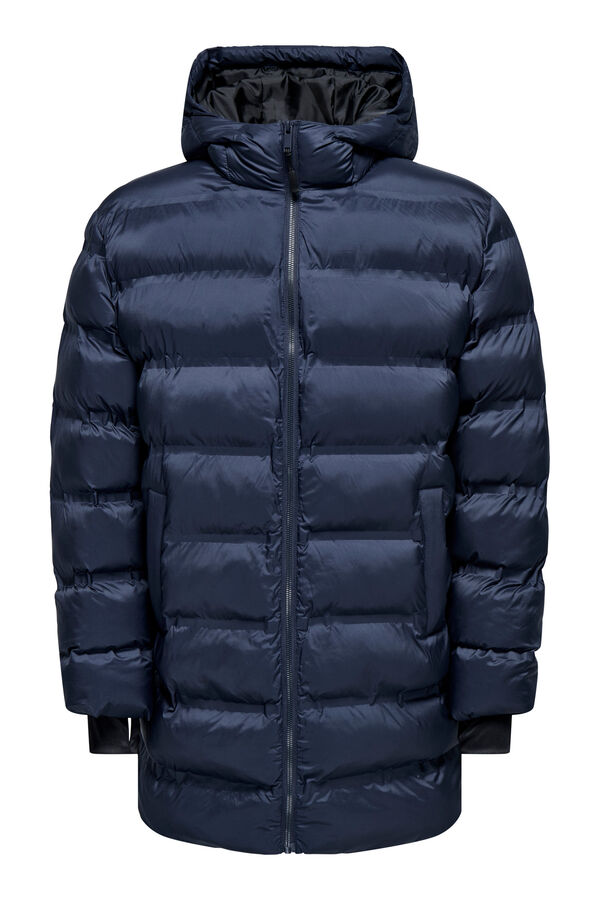 Only & Sons Chaqueta acolchada con capucha azul