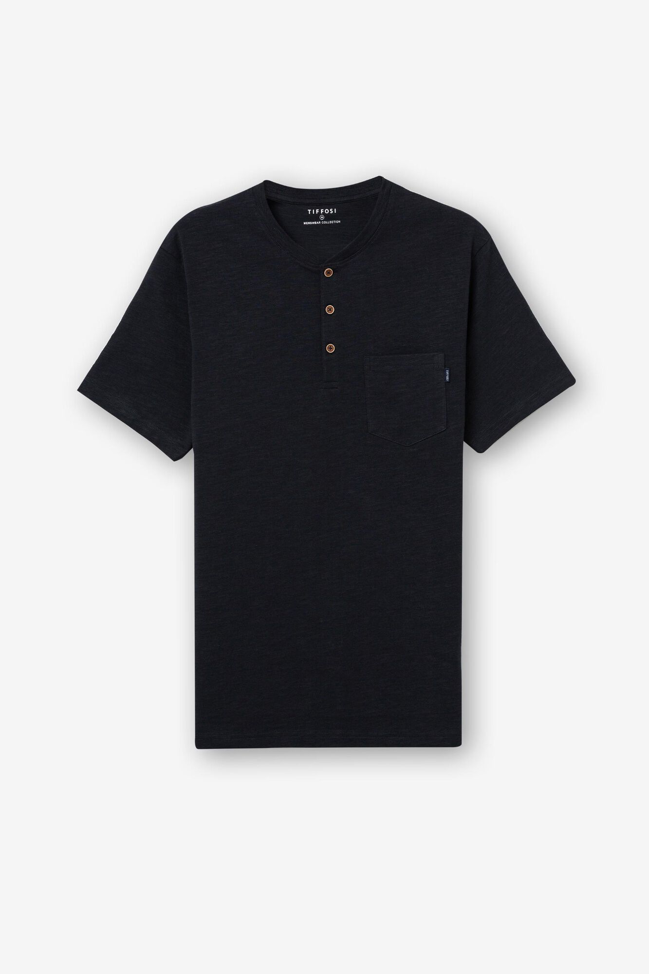 Tiffosi T-shirt com gola de padeiro