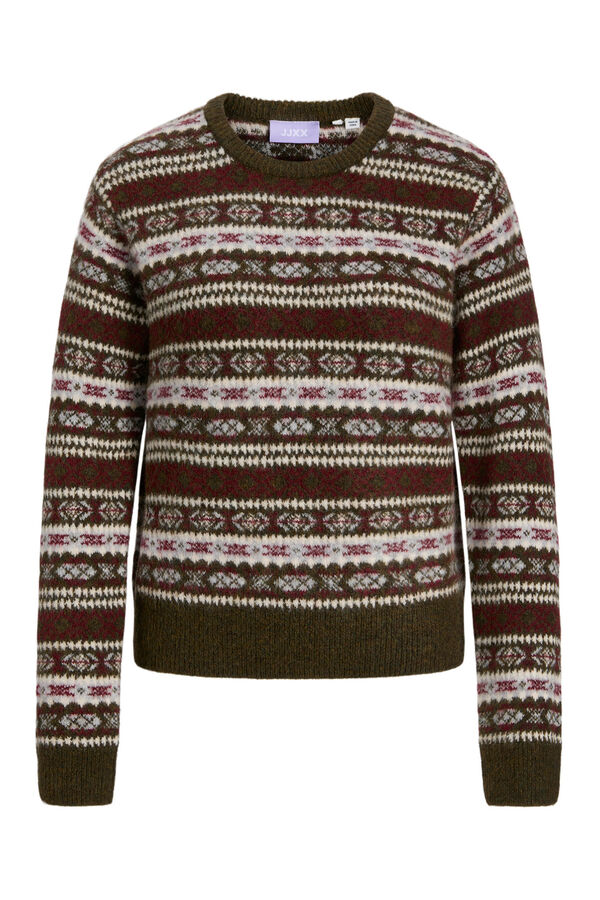 Jack & Jones Jersey &eacute;tnico de punto marr&oacute;n