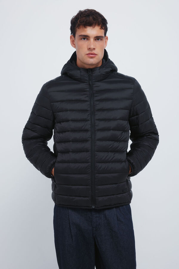 Springfield Chaqueta acolchada capucha negro
