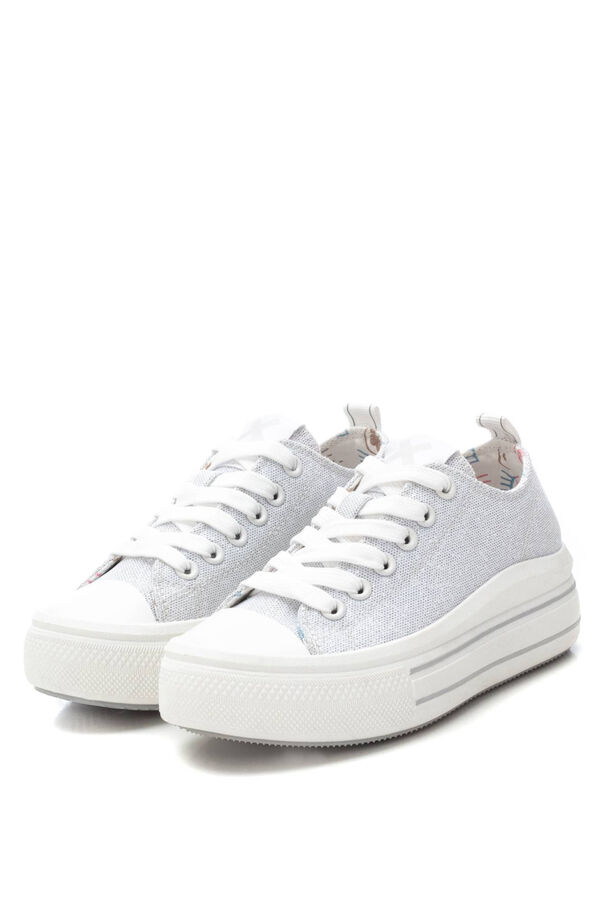 XTI Kids Metallic canvas sneaker grey