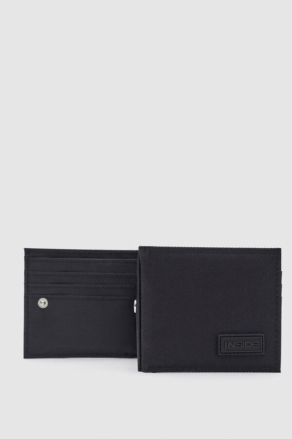 Inside Cartera Negra Hombre Nylon negro