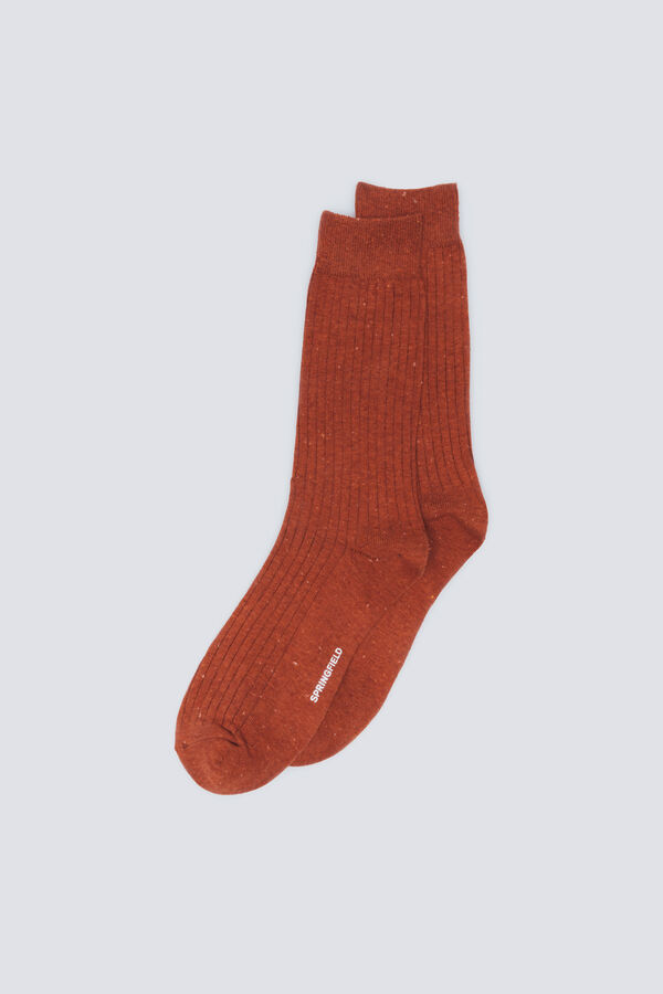Springfield Basic ribbed sock red