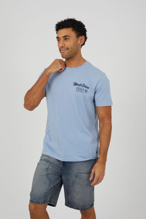 Brave Soul Printed short sleeve T-shirt blue