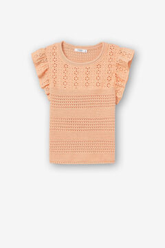 Springfield Embroidered jersey-knit jumper orange