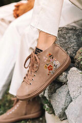 Toni Pons Ankle boot with floral details brown
