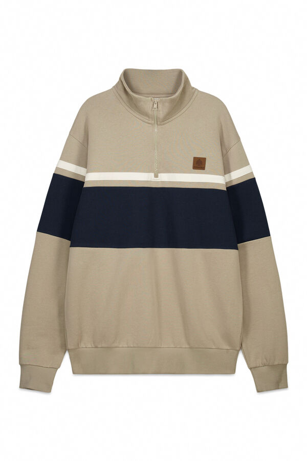 Springfield Zip cut sweatshirt nude