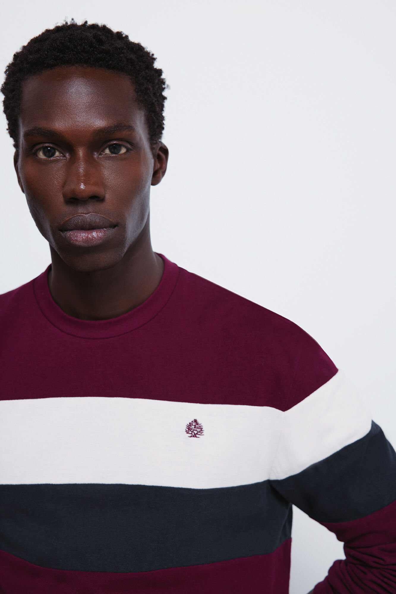 Springfield long sleeve piqu&eacute; cut-out T-shirt