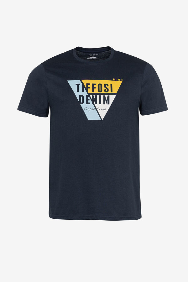 Springfield Ashfield Short-sleeved T-shirt bleuté