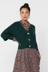 JDY Cardigan button fastening green