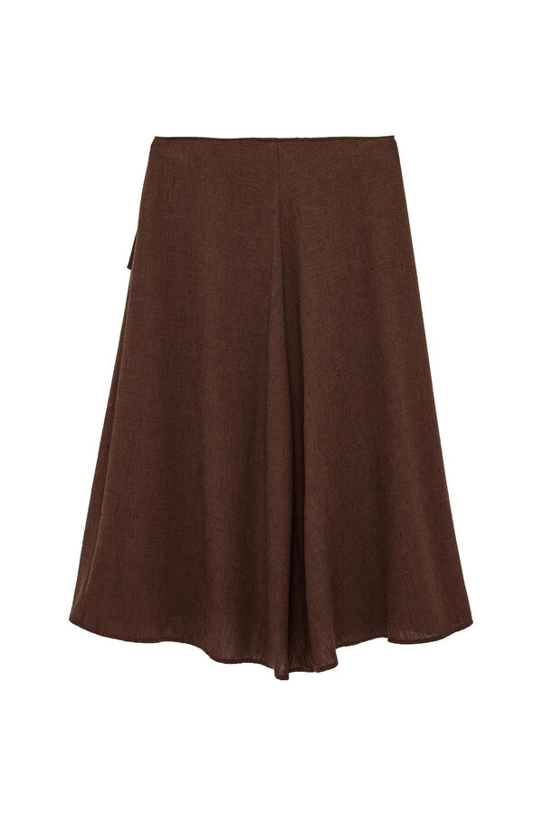 Koton Falda midi cruzada tostado