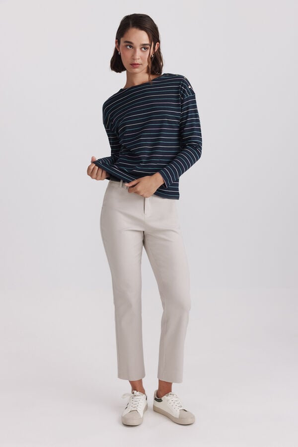 Springfield Cotton long sleeve T-shirt blue
