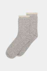 Springfield Lurex čarape na točkice siva