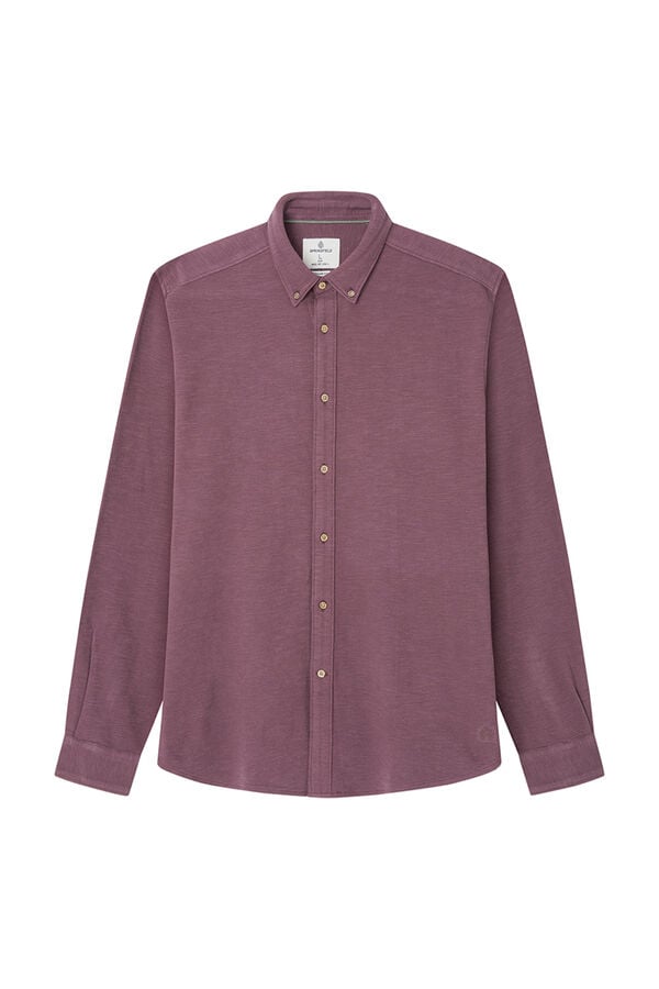 Springfield Rustic jersey-knit shirt deep red