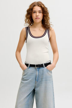 Jack & Jones Top de malha canelada de al&ccedil;as