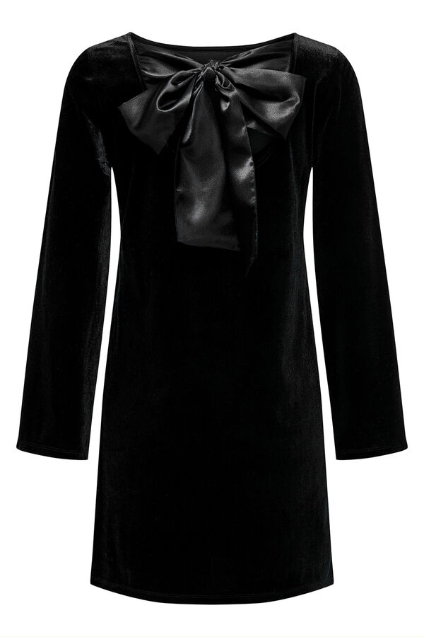 JDY Short dress velvet dress black