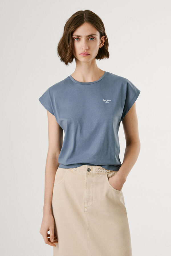 Pepe Jeans Slim Fit Printed Logo T-shirt blue