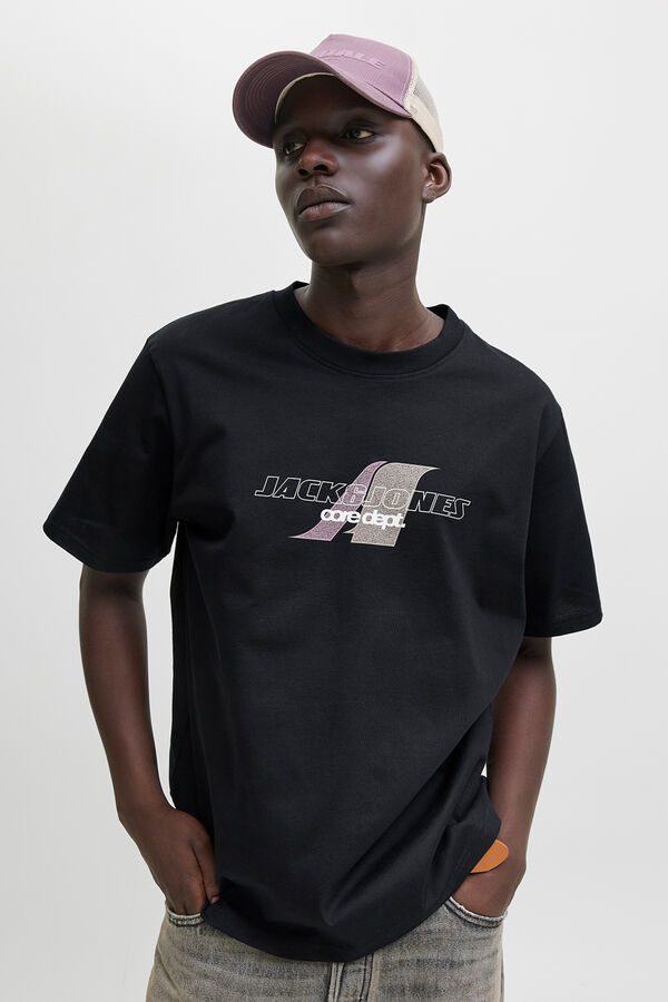 Jack & Jones Regular fit T-shirt Crna