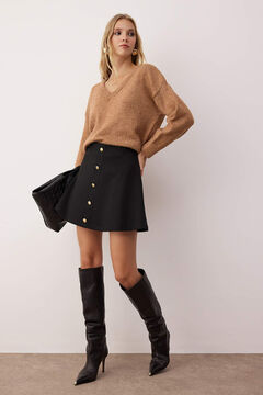 Trendyol Falda mini denim botones