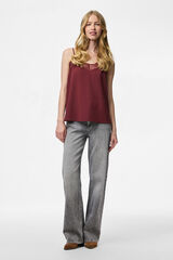 Pieces Top de renda vermelho