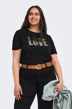 Only Carmakoma T-shirt de manga curta tamanho grande preto