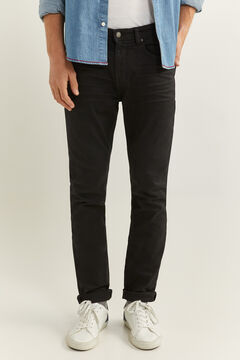 Springfield Pantalon 5 poches couleur skinny lav&eacute; noir