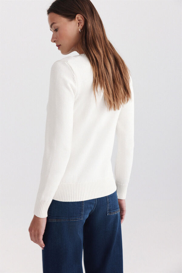Springfield Flag knit jumper white