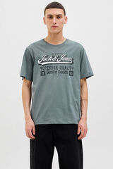 Jack & Jones Camiseta logo grande gris