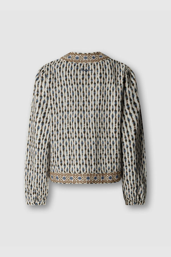 Pepe Jeans Embroidered combined jacket beige