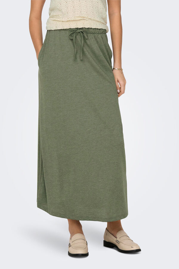 Springfield Long belted skirt zelena
