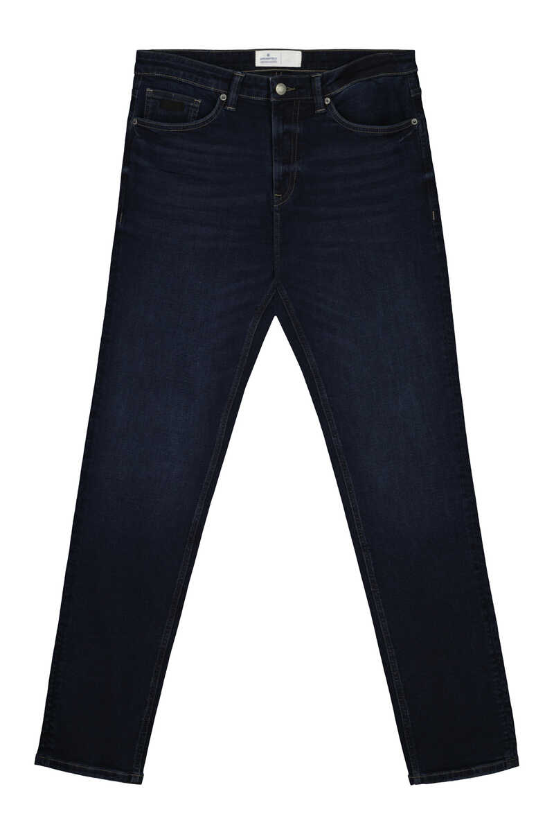 Springfield Jeans slim lavé bleu foncé délavé bleu