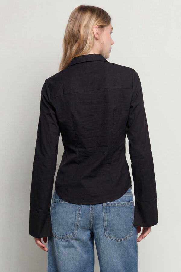 Balmohk Camisa b&aacute;sica entallada negro