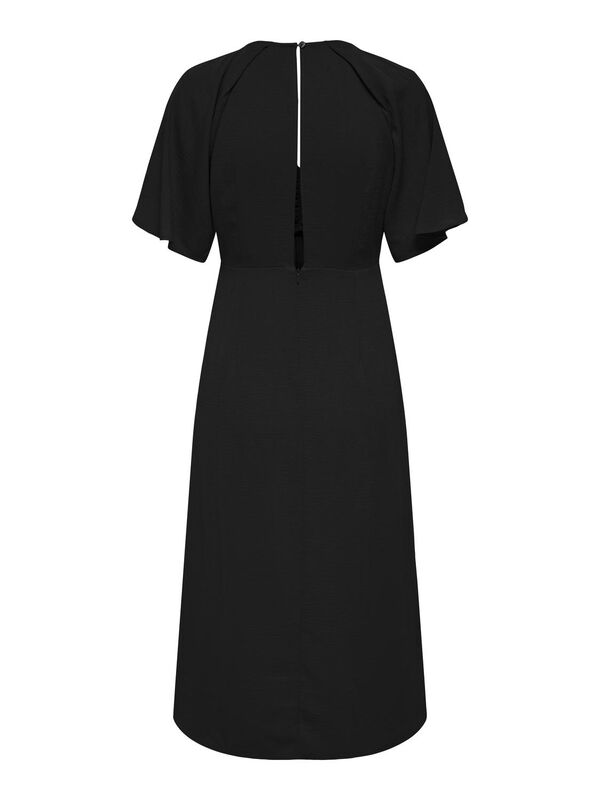 Springfield Midi-Kleid V-Ausschnitt Öffnung schwarz