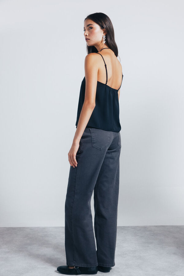 Springfield Studded culottes jeans grey