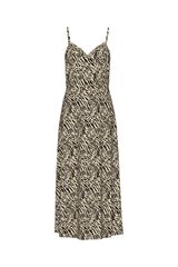 Pieces Vestido largo de tirantes estampado gris