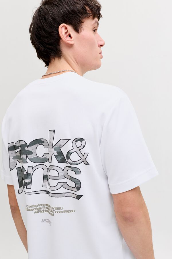 Jack & Jones Logo regular fit T-shirt white