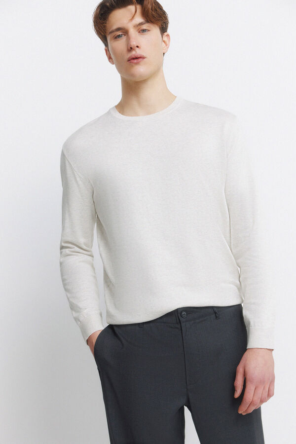 Springfield Ravne pantalone opu&scaron;tenog kroja Siva