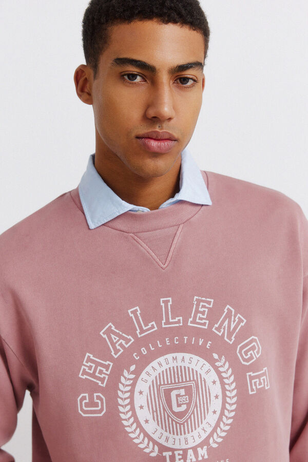 Springfield Sudadera tinte en prenda rosa