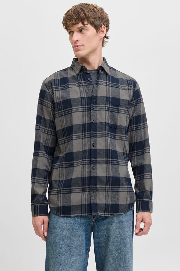 Jack & Jones Regular fit checked shirt blue