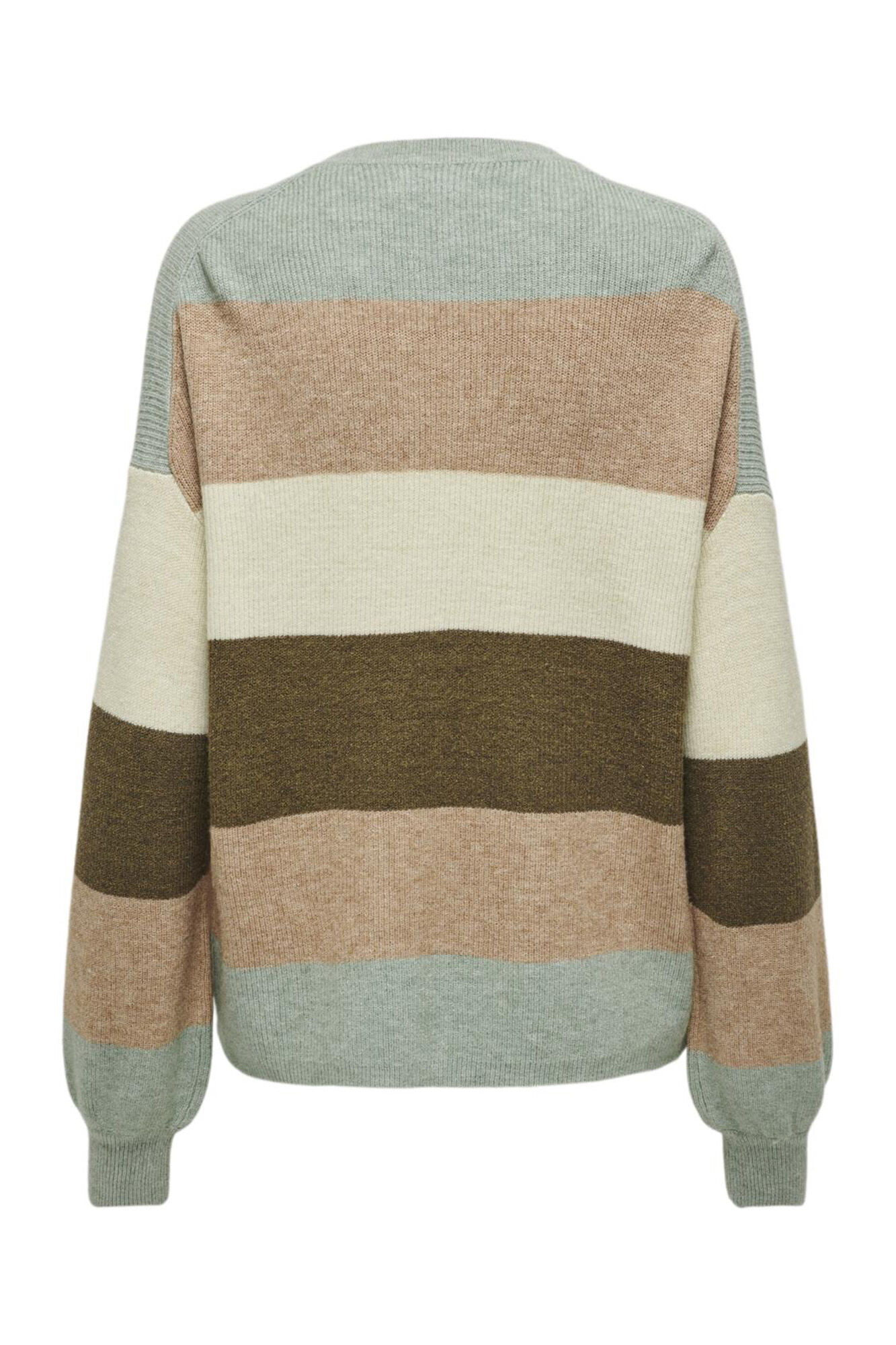 Only Jersey de rayas cuello redondo