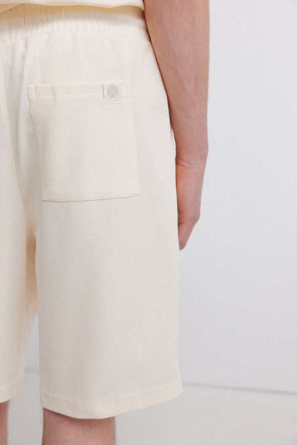 Springfield Waffle Bermuda shorts white