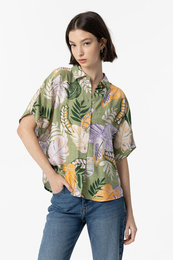 Springfield Printed blouse koralna