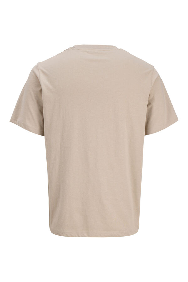 Jack & Jones Basic-T-Shirt kurze &Auml;rmel Beige