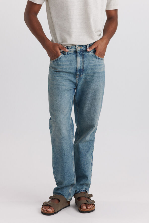 Springfield Jeans sobretingido straight fit azul