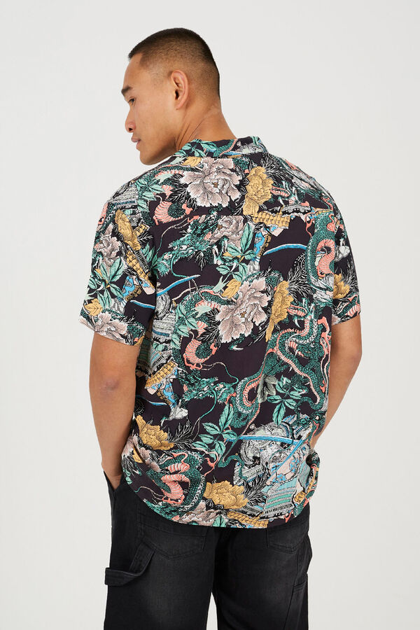 Brave Soul Camisa estampada de manga corta blanco