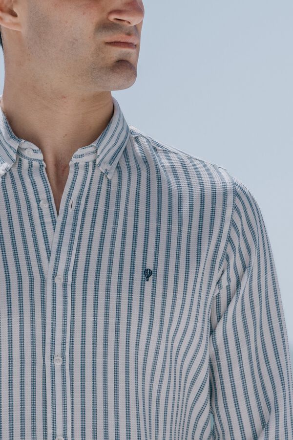 Celopman Striped plaid shirt k&eacute;k