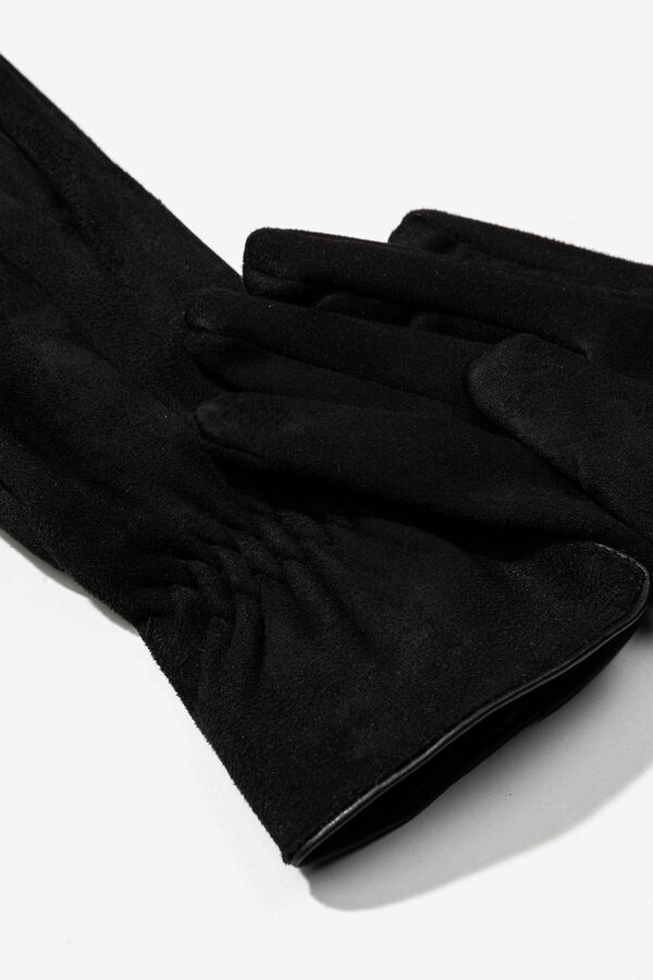 Tiffosi Guantes de ante elegantes negro